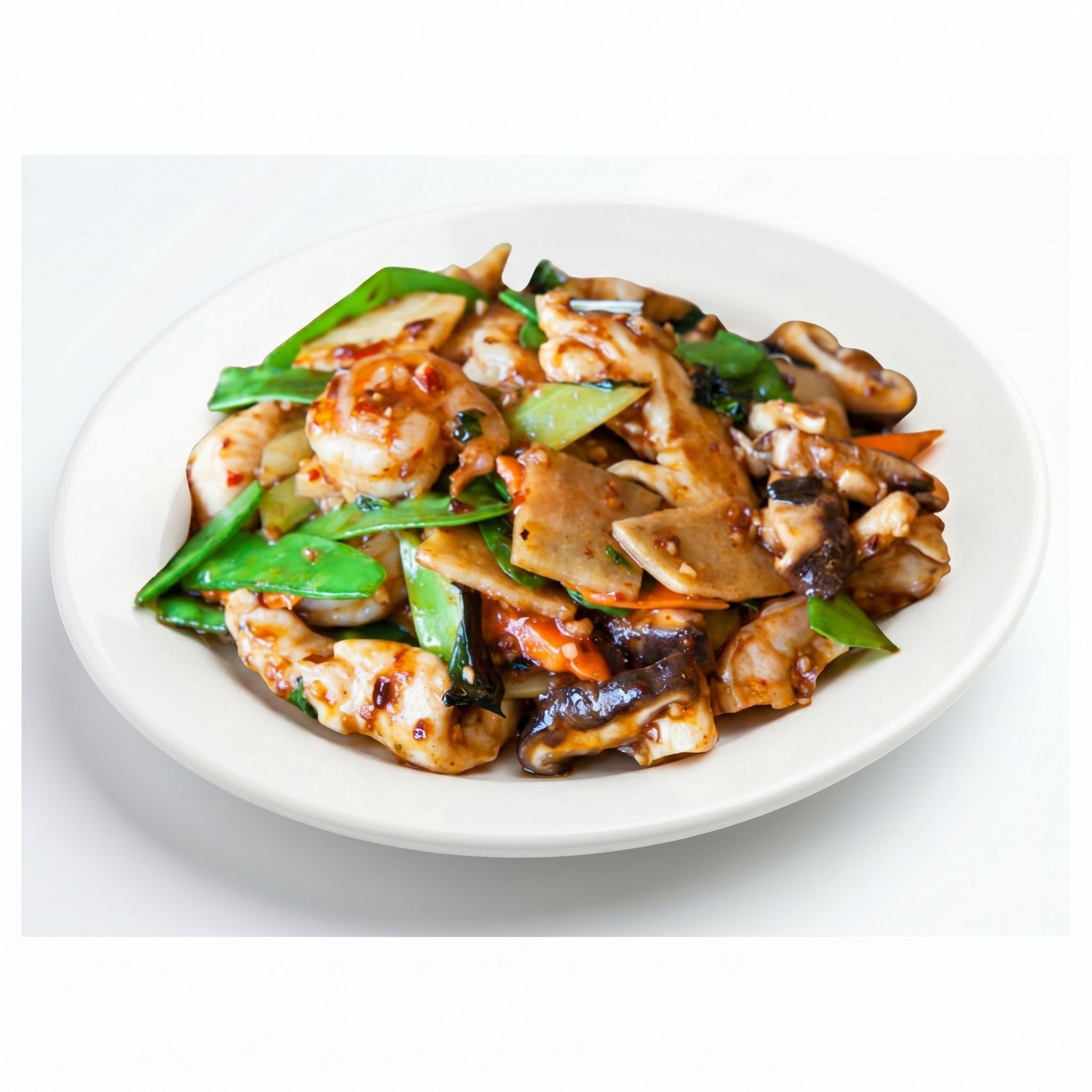 Bangkok Basil Prawns & Chicken.
