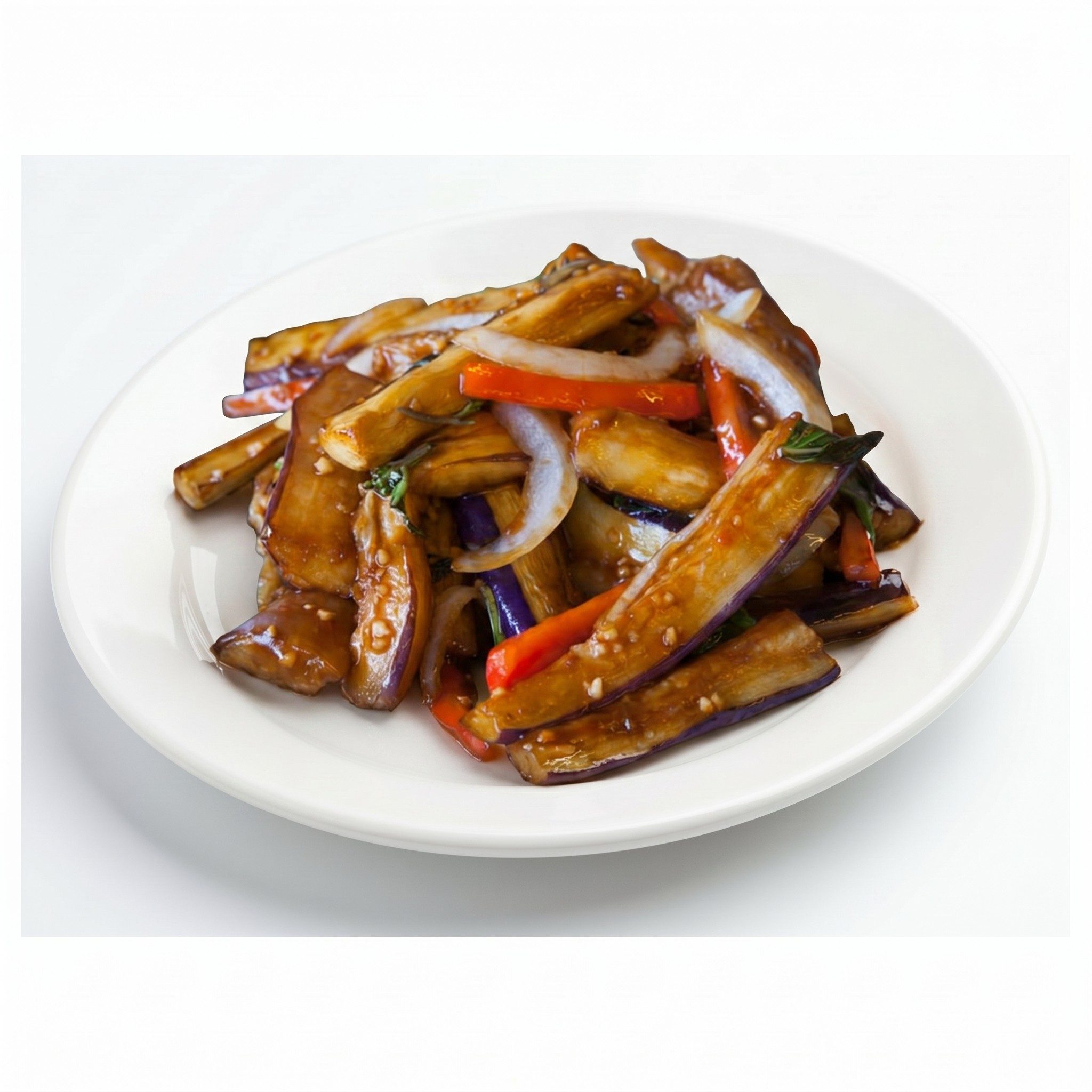 Basil Garlic Eggplant.