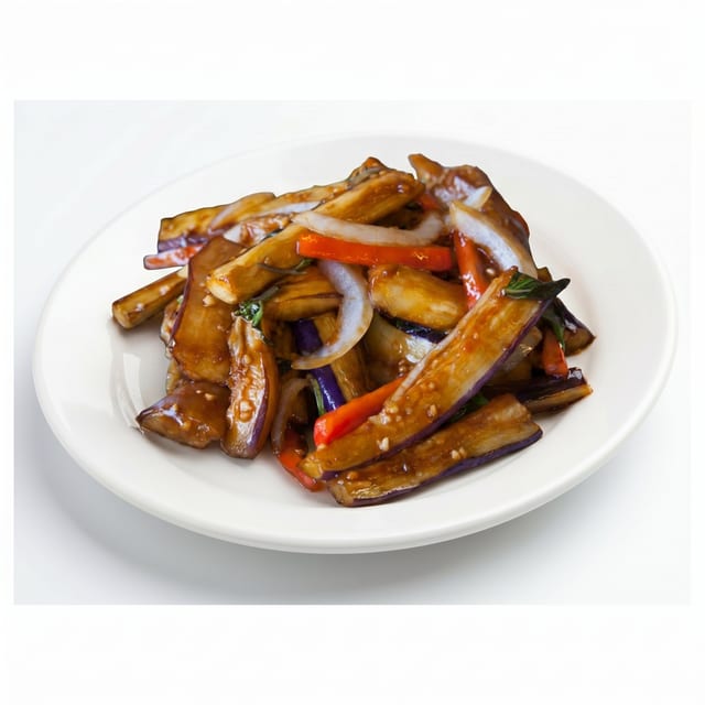 Basil Garlic Eggplant.