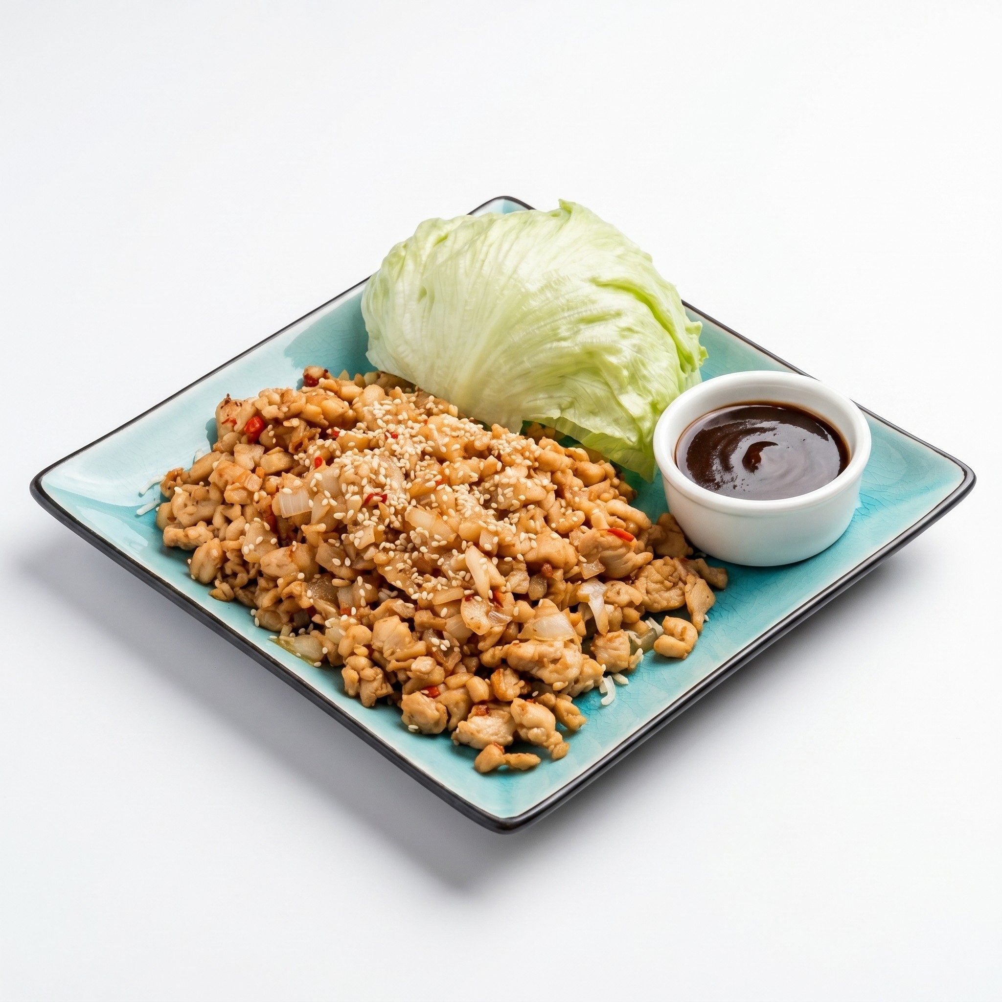 Minced Chicken in Lettuce Cups.